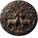 20 Premium Persian Animal Marquetry 3D Artwork Collection | High-Quality AI-Generated PNGs