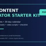 AI Content Creator Starter Kit — 100 Prompts & 30-Day Content Calendar
