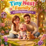 Tiny Nest Family – Printable Coloring Book (20 Pages)