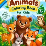 +Forest Animals Coloring Book for Kids Ages 8