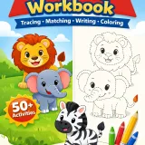 My First Animal Workbook for Kids Ages 3–6 | 50+ English Learning Activities