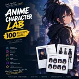 Anime Character Lab — 100 Prompt Recipes for Consistent Anime Characters