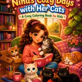 Nina’s Cozy Days with Her Cats – A Cozy Coloring Book for Kids