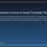 Small Business Invoice & Quote Template Pack