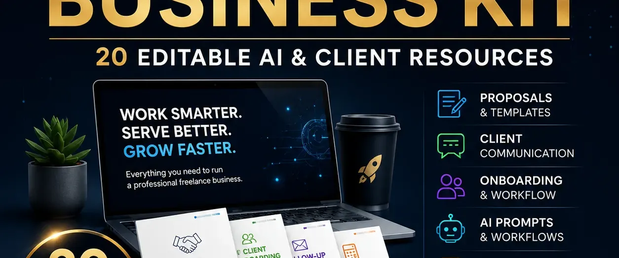 Freelancer AI Business Kit — 20 Editable AI & Client Resources