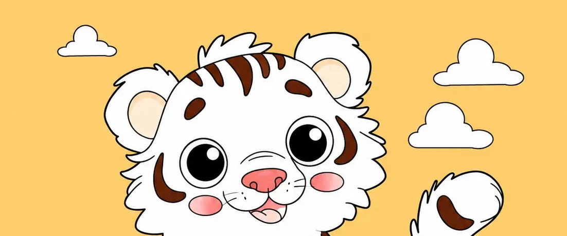 Tiger coloring book 