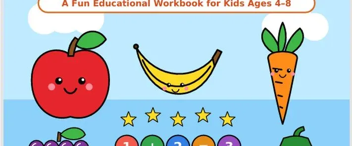 My First Fruits Vegetables and Math Workbook