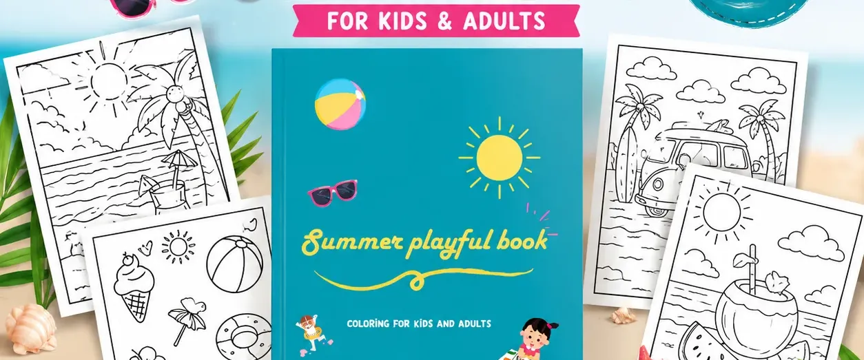 Summer Playful Coloring Book | Printable PDF