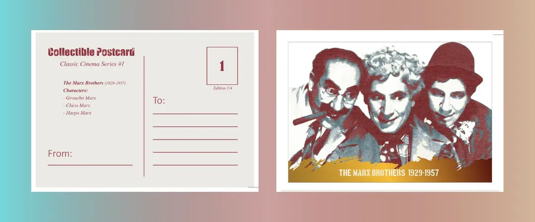 The Marx Brothers — Classic Cinema Series #1 | Collectible Postcard #1