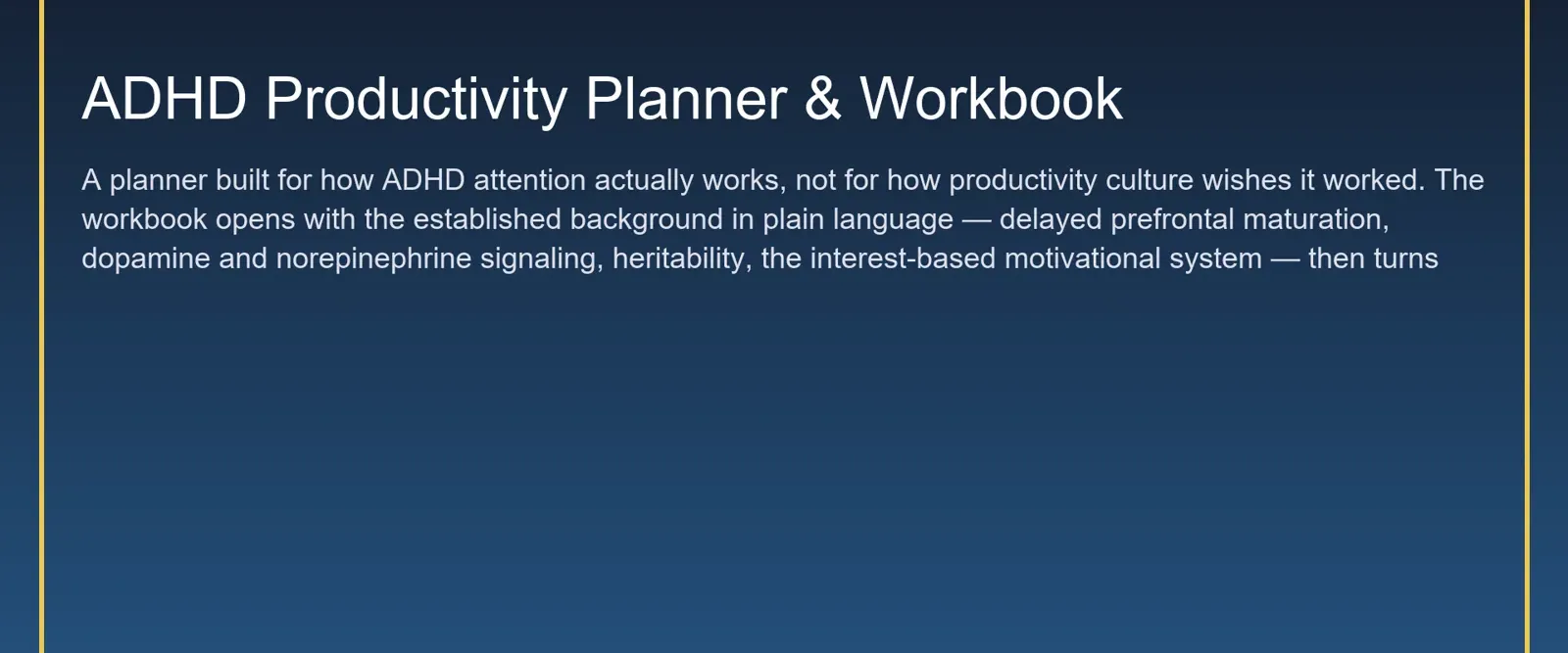 ADHD Productivity Planner & Workbook