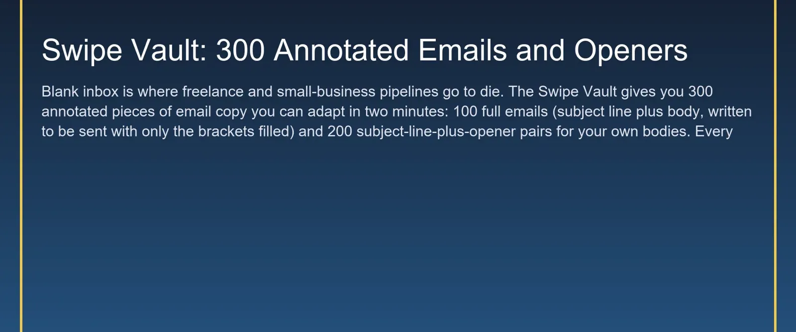 Swipe Vault: 300 Annotated Emails and Openers