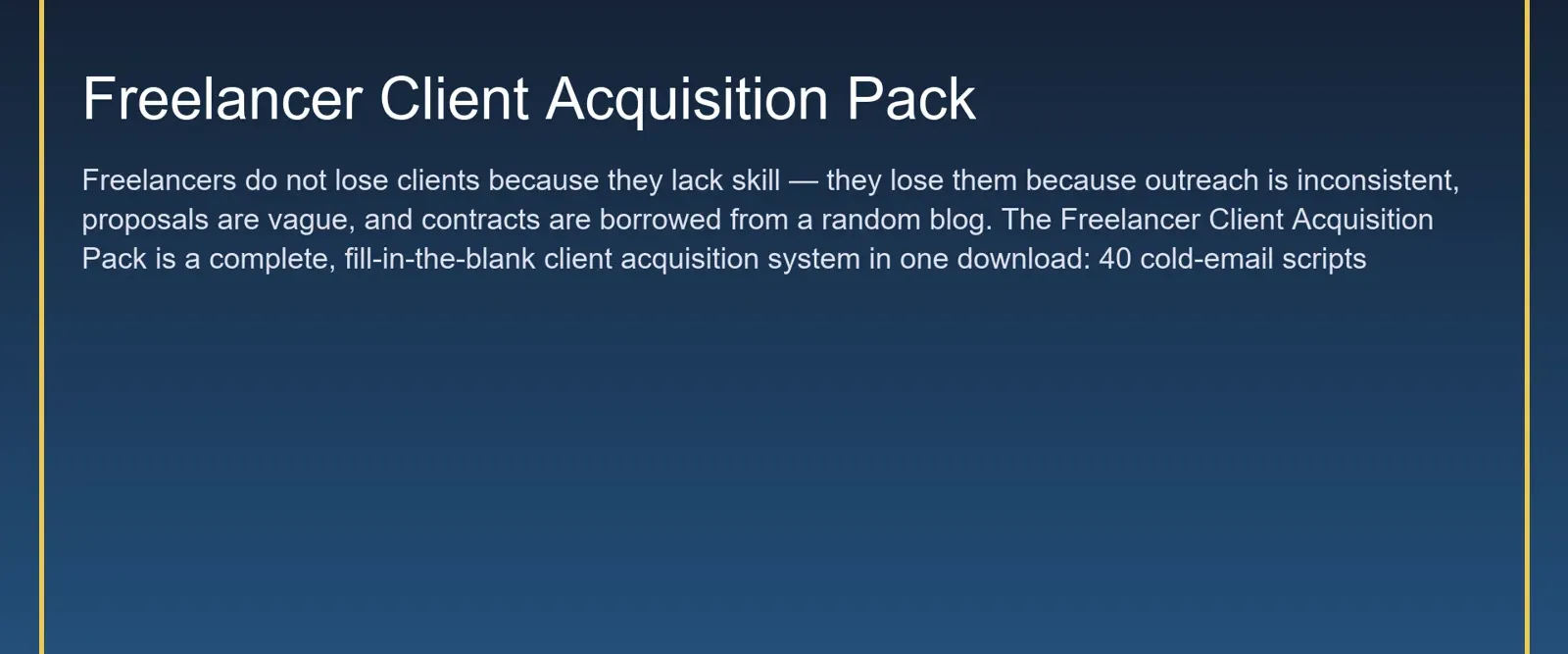 Freelancer Client Acquisition Pack