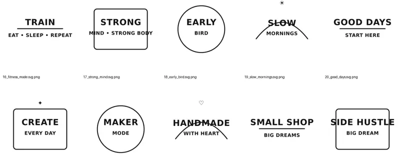40 Trendy SVG Cut Files Bundle