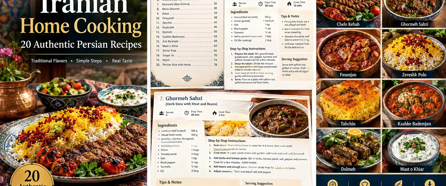 Authentic Iranian Recipes – Persian Food Cookbook PDF