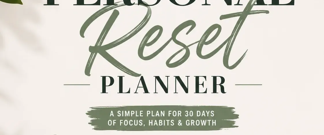 30-Day Personal Reset Planner