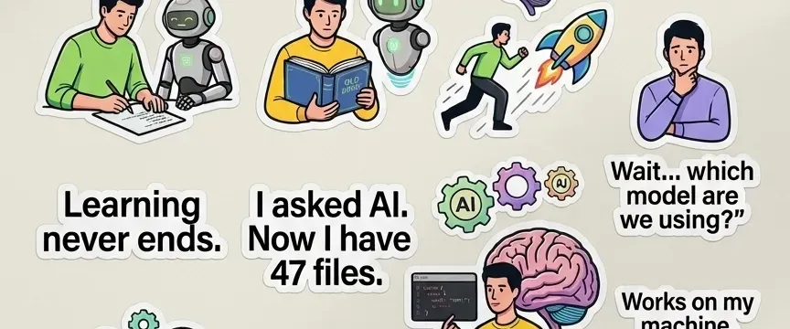 AI Developer Sticker Sheet — A4 Printable