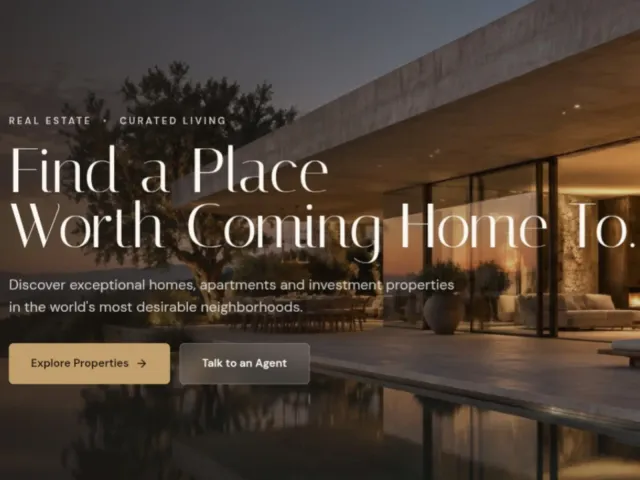 NOVA ESTATES — Luxury Real Estate Landing Page Template