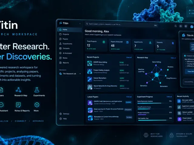 Titin — AI Research Workspace Dashboard Template