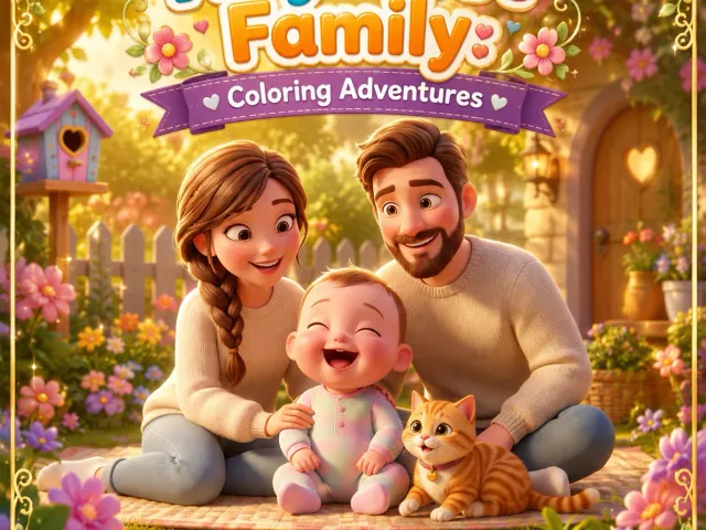 Tiny Nest Family – Printable Coloring Book (20 Pages)