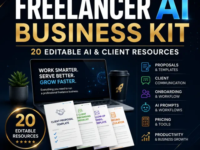 Freelancer AI Business Kit — 20 Editable AI & Client Resources