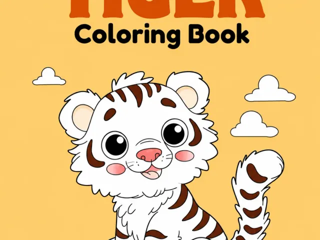 Tiger coloring book 