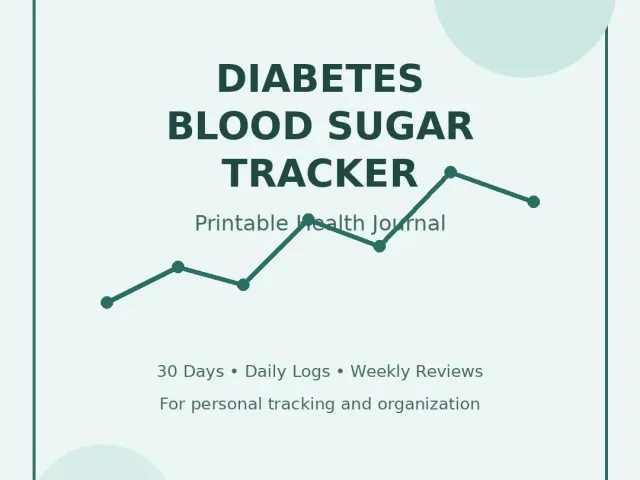 Diabetes Blood Sugar Tracker – 30-Day Printable Health Journal