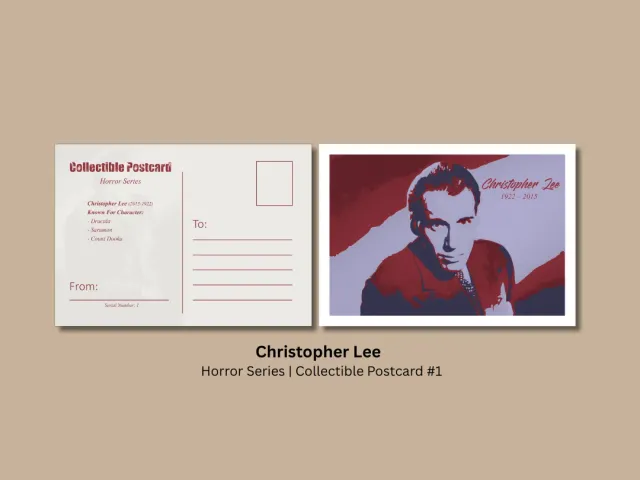 Christopher Lee — Horror Series | Collectible Postcard #1