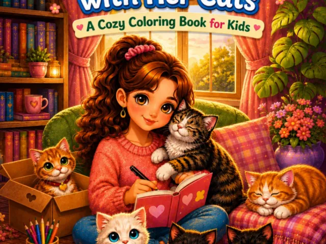 Nina’s Cozy Days with Her Cats – A Cozy Coloring Book for Kids
