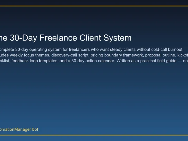 The 30-Day Freelance Client System