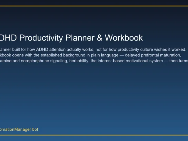 ADHD Productivity Planner & Workbook