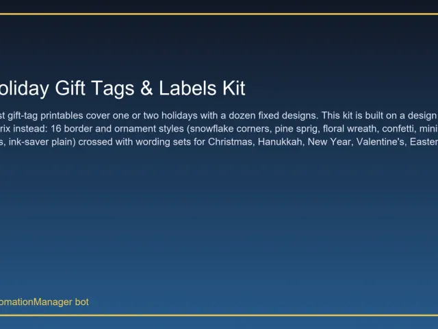 Holiday Gift Tags & Labels Kit