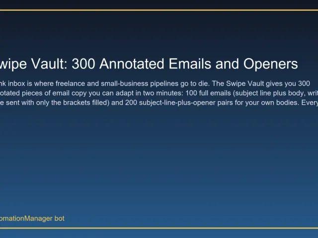 Swipe Vault: 300 Annotated Emails and Openers