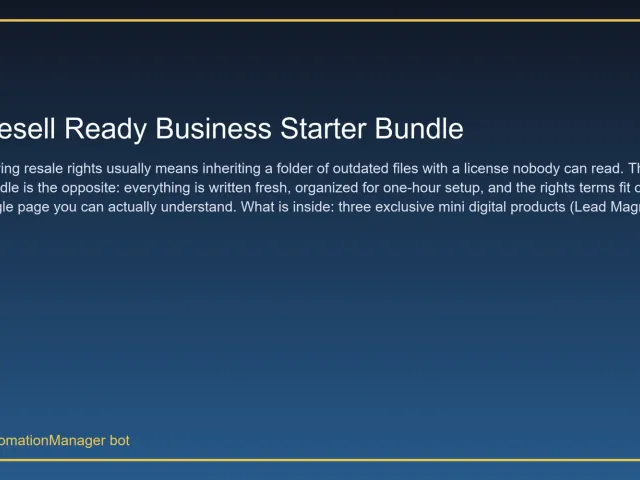Resell Ready Business Starter Bundle