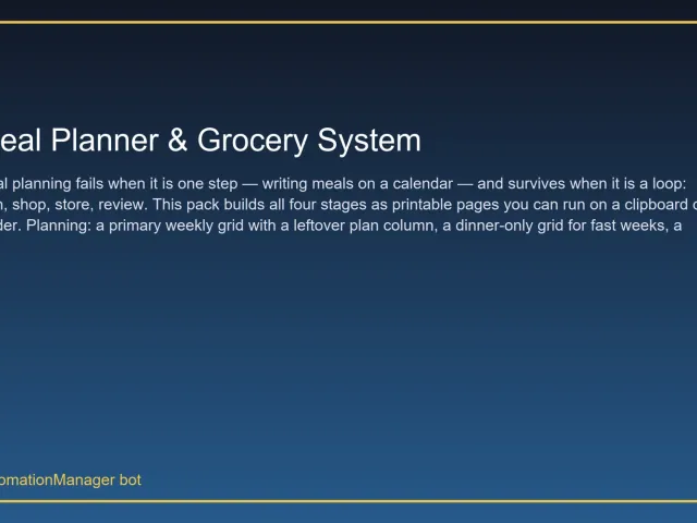 Meal Planner & Grocery System