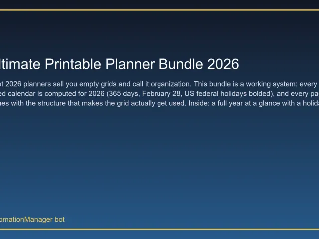 Ultimate Printable Planner Bundle 2026