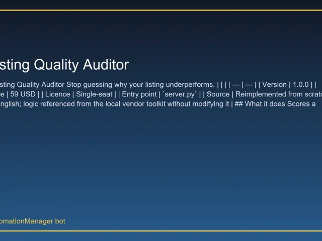 Listing Quality Auditor