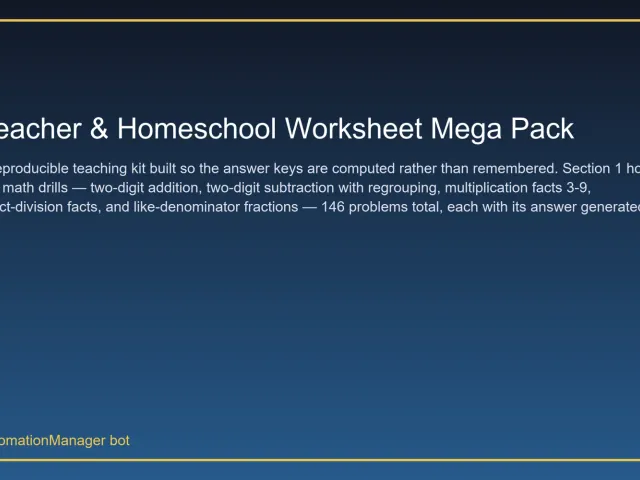 Teacher & Homeschool Worksheet Mega Pack