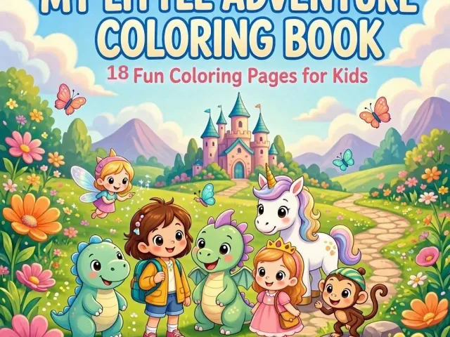 My Little Adventure Coloring Book – 18 Fun Coloring Pages for Kids