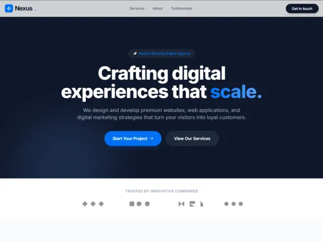 Modern Digital Agency Landing Page Template