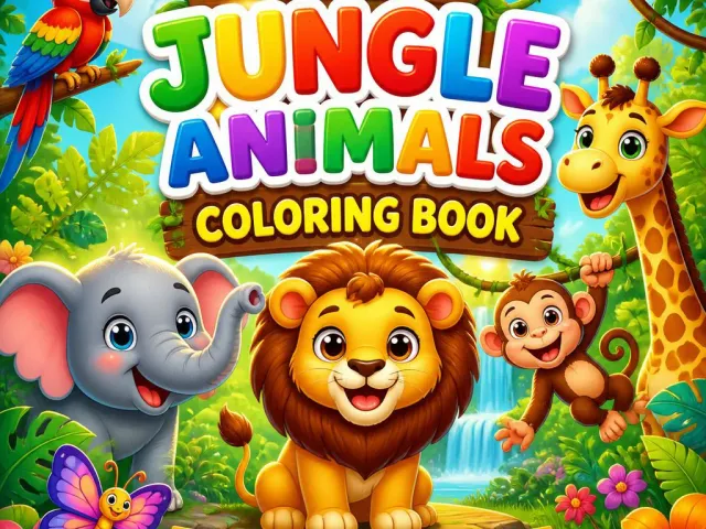 My First Jungle Animals Coloring Book