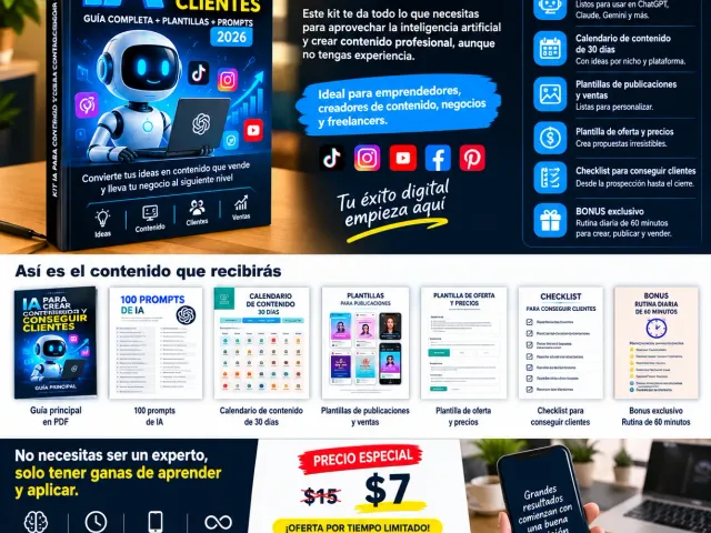 KIT IA PARA CREAR CONTENIDO Y CONSEGUIR CLIENTES — 2026